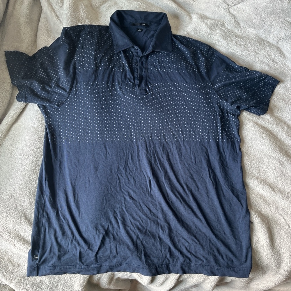 Travis Mathew Navy Polo with Pattern